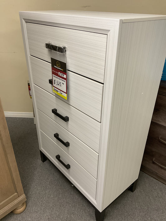 5 Drawer Chest - White & Black