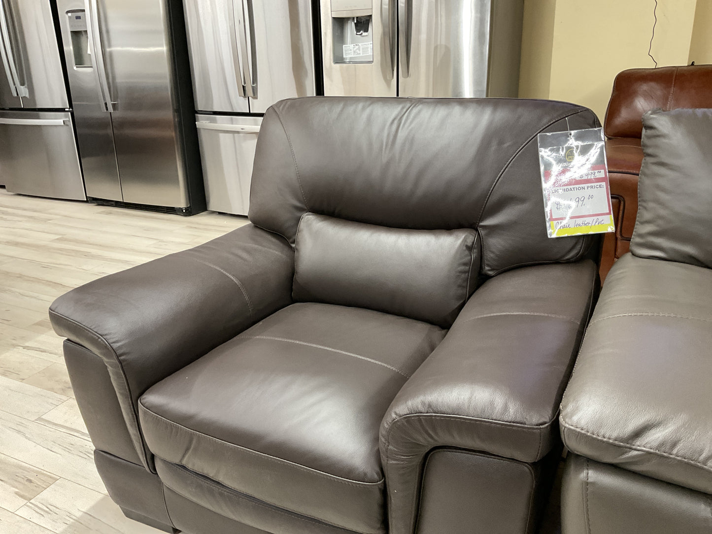 Chair Brown Leather/PVC