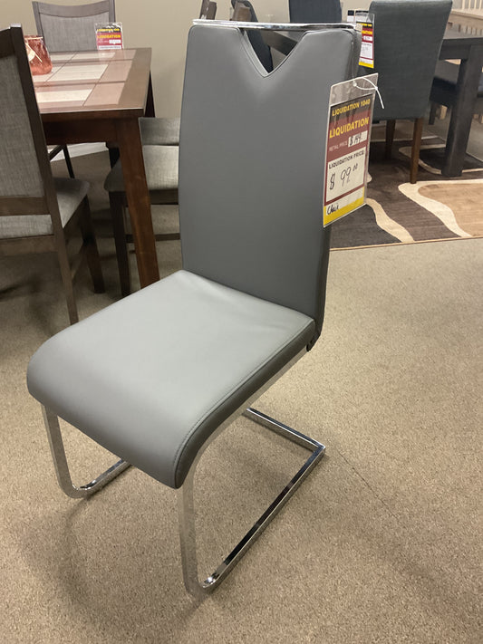 Side Chair - Charcoal PU - Skyline
