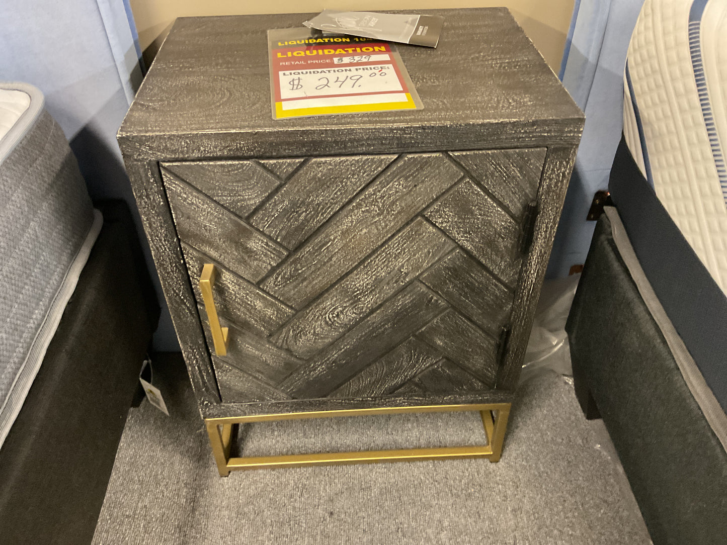 NIGHT STAND BLACK CARBON -8036