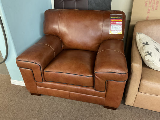 Stampede Leather Chair - Chestnut