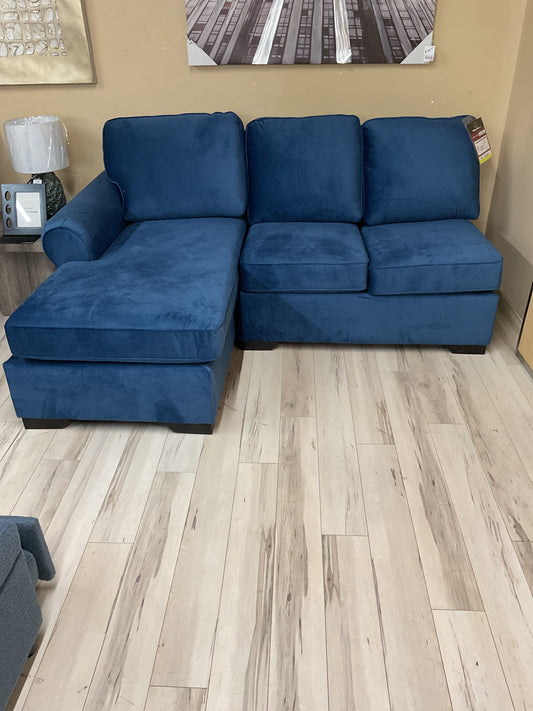 Sofa Sectional w/ Lounger - Blue