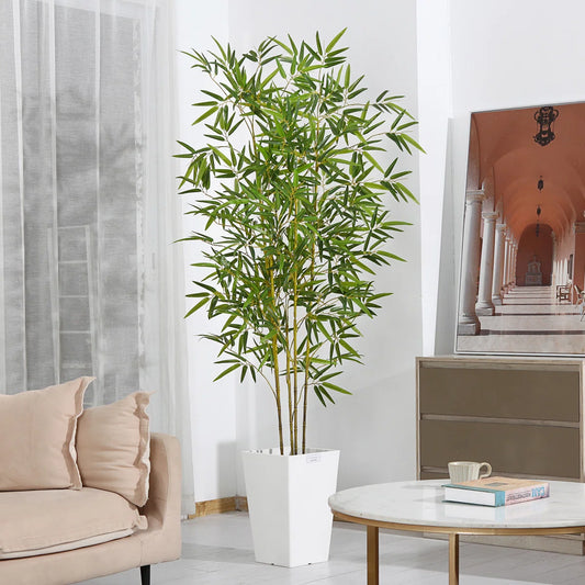 Bamboo Plants in Basket - Artificial Decoration