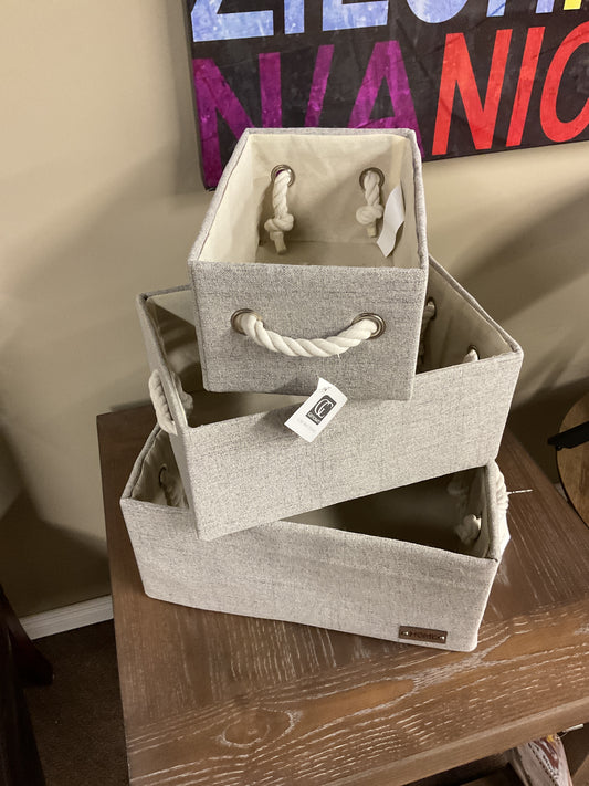 LOT DE 3 PANIERS GRIS-094093