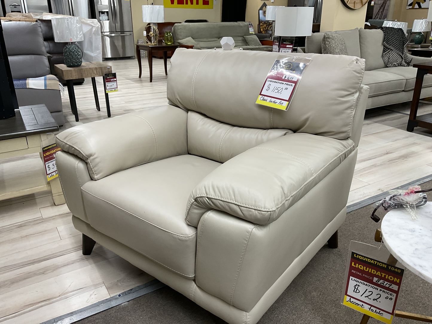 Chair Silver Grey - Leather