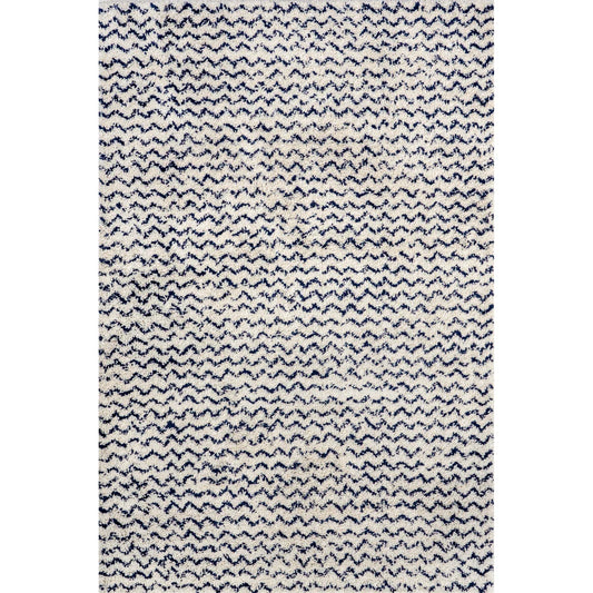 Batts Chevron Performance Shag Navy Rug
