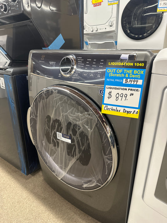 Electrolux Titanium Front Load Electric Steam Dryer (8.0 Cu. Ft.)