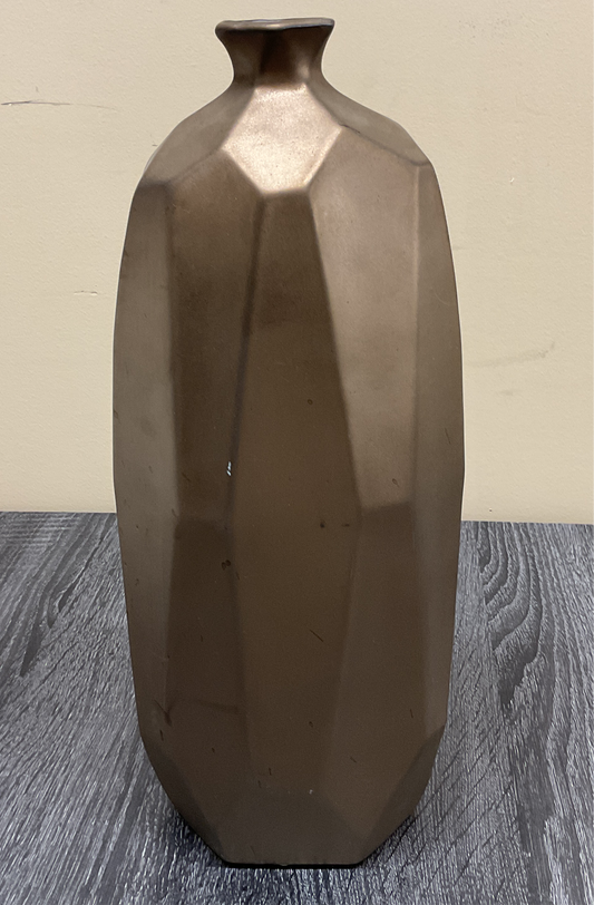 BRN METALLIC VASE LG