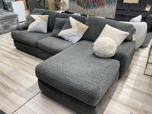 Sectional Sofa w/Lounger - Grey