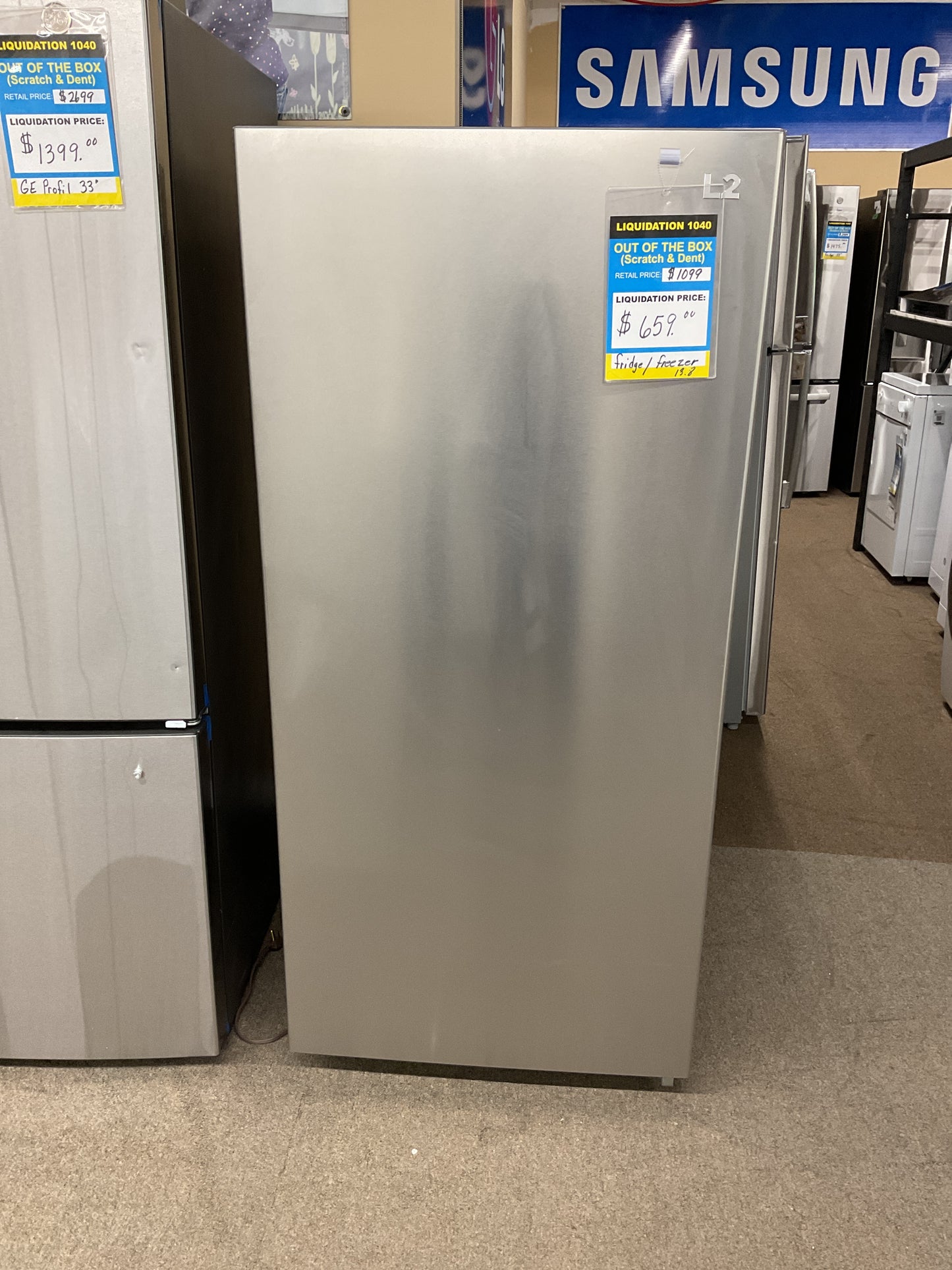 L2 13.8 upright conv fridge freezer