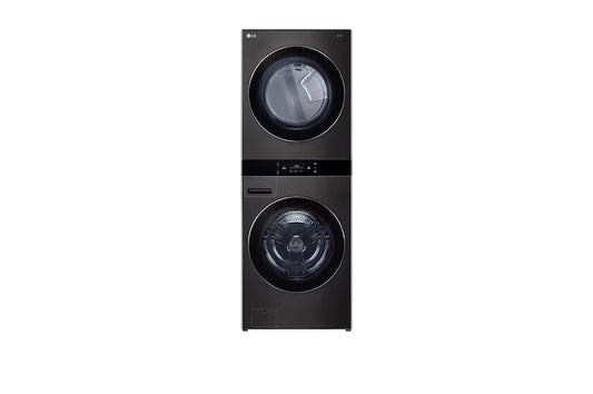 LG Black Single Unit Wash Tower™ with Center Control®