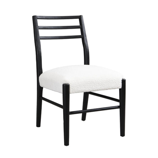 Upholstered Side Chair - Black & White
