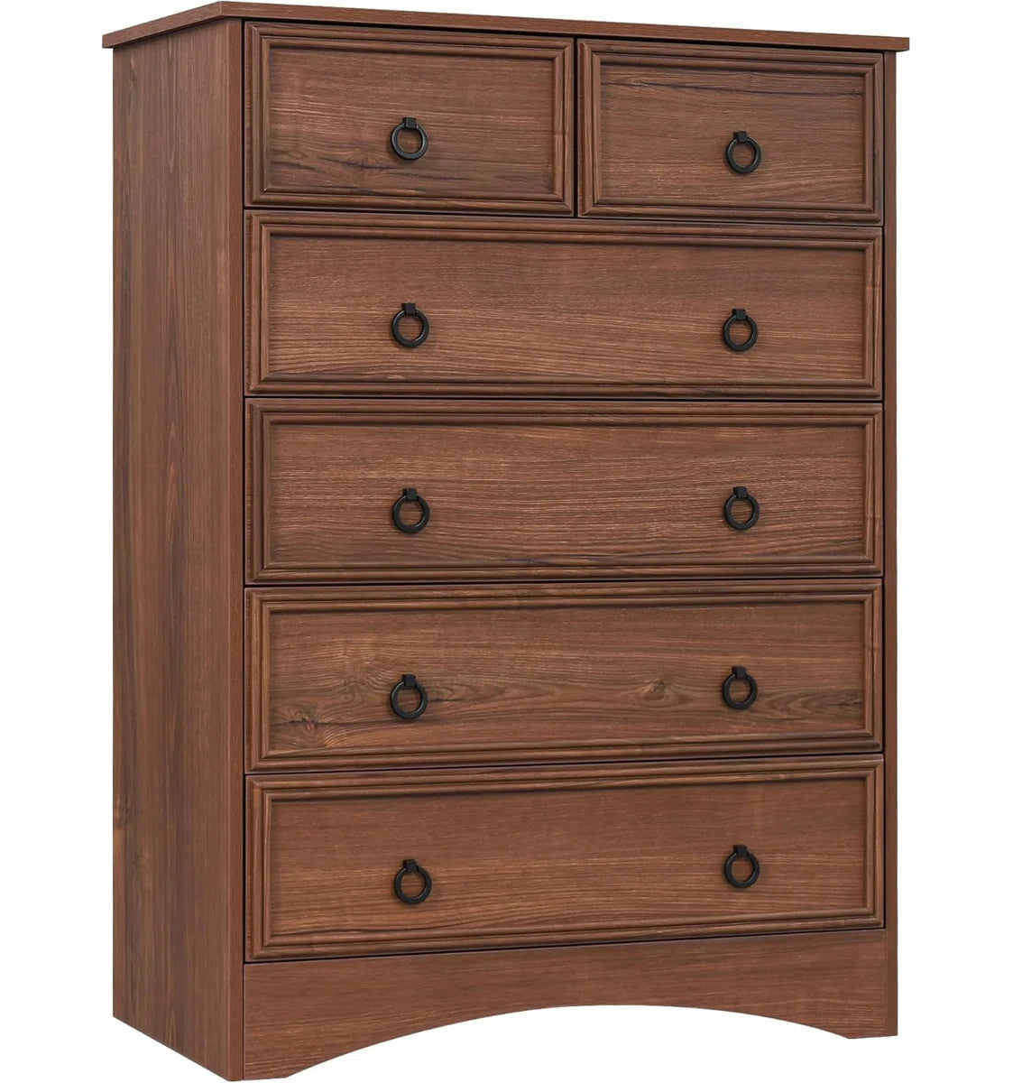 Dresser Tall for Bedroom - Wood 6 Chest Drawers