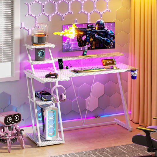 Gaming Desk With Monitor Stand & Cpu Stand,