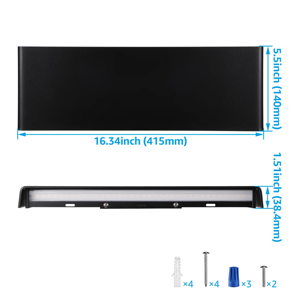 LED Up and Down Indoor Wall Lights, 14W 3000K