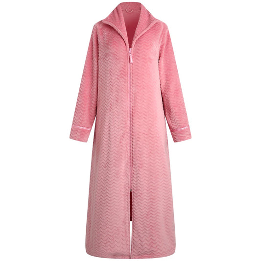 Fleece Girl / Woman+ Mid-Calf Bathrobe with Pockets