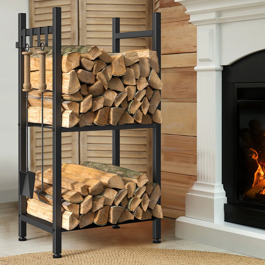 Kyreigh 15.7'' W Metal Log Rack