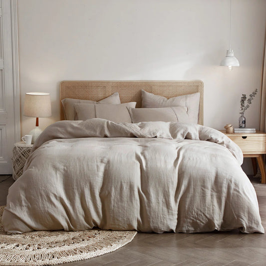 Lived in Look Duvet Cover Set, 100% Pure French Linen Made