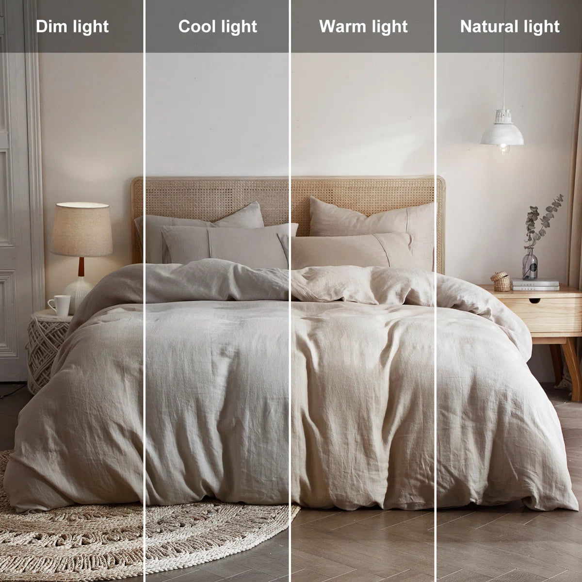 Lived in Look Duvet Cover Set, 100% Pure French Linen Made