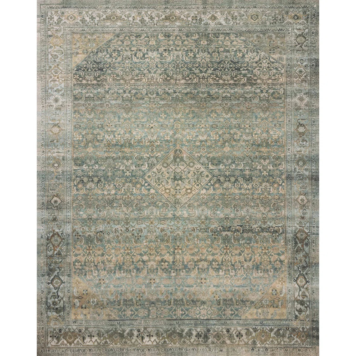 Magnolia Home by Joanna Gaines x Loloi Wimberly Lagoon / Wheat Area Rug
