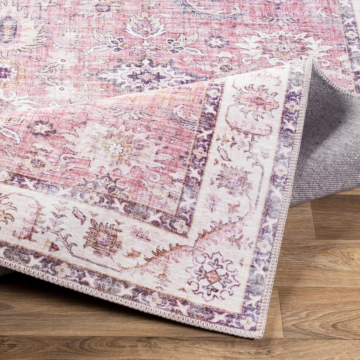 Milan Oriental Garnet/Mauve Area Rug
