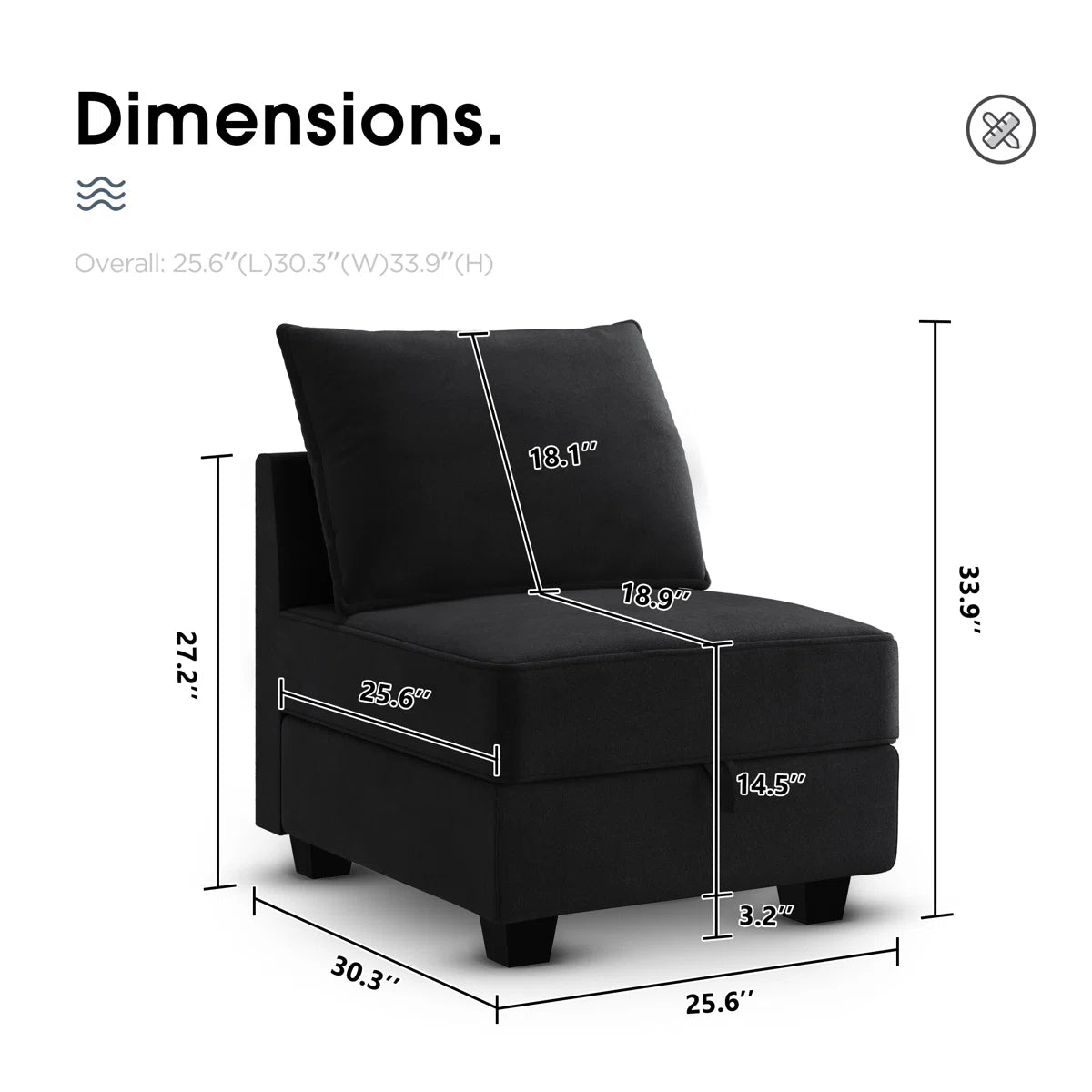 Pashko 25.6" Wide Velvet Slipper Chair