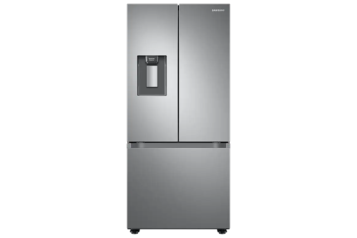 Réfrigérateur à portes françaises Samsung de 22 pi³ avec double refroidissement Plus™, machine à glaçons et finition en acier inoxydable résistant aux empreintes digitales. - RF22A4221SR/AA