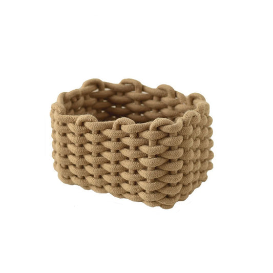 Small Storage Basket Cotton Rope Woven Basket