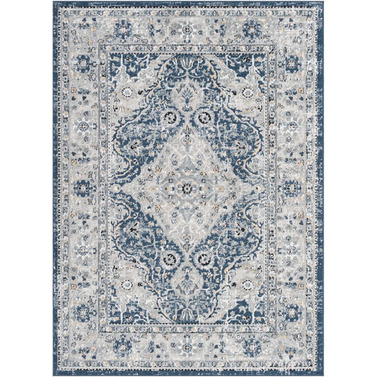 Timothee Oriental Navy Area Rug