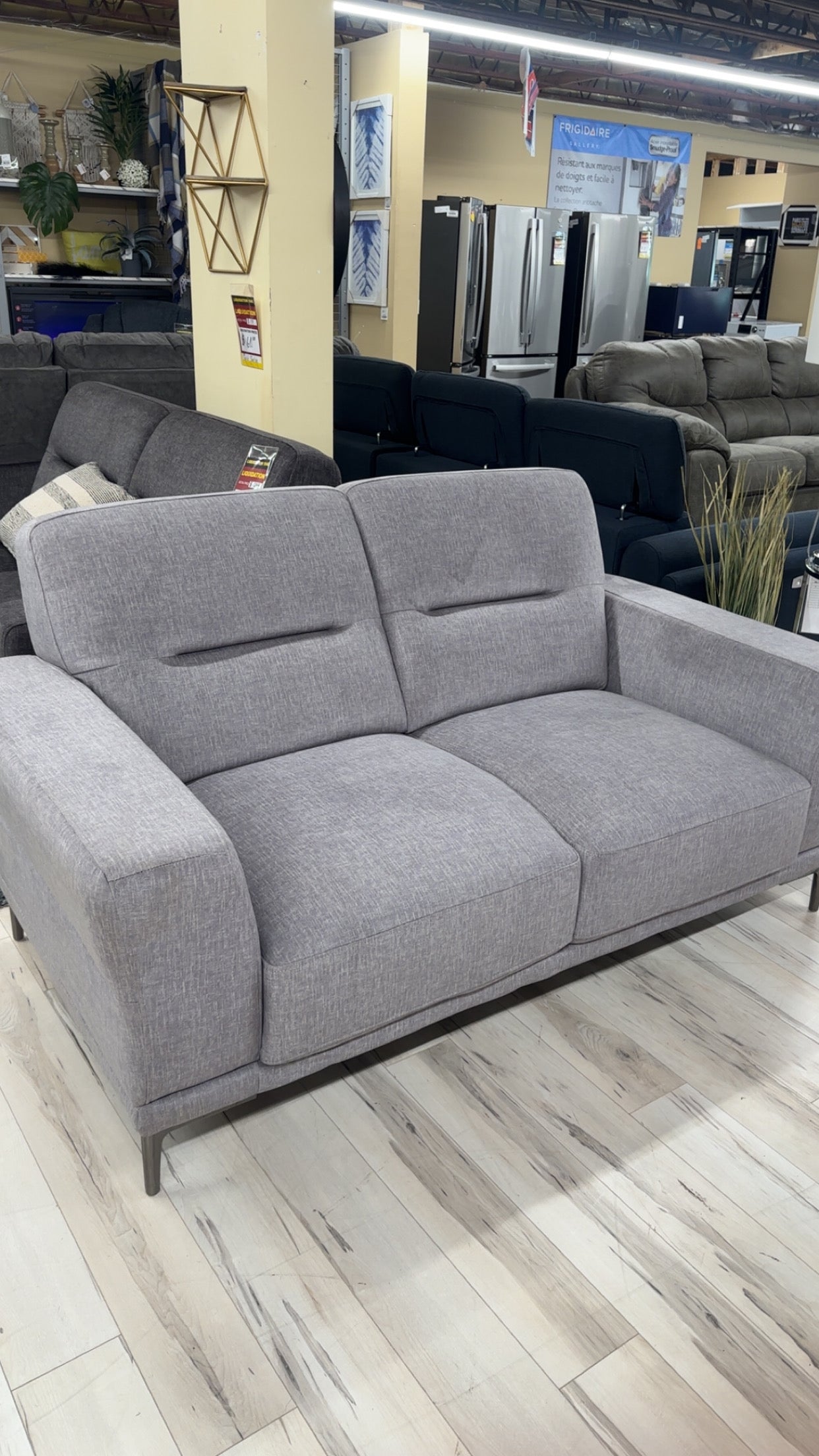 Loveseat - Dove Grey Lugano