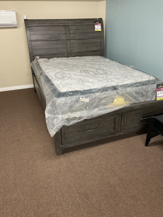 Queen Bed - Grey