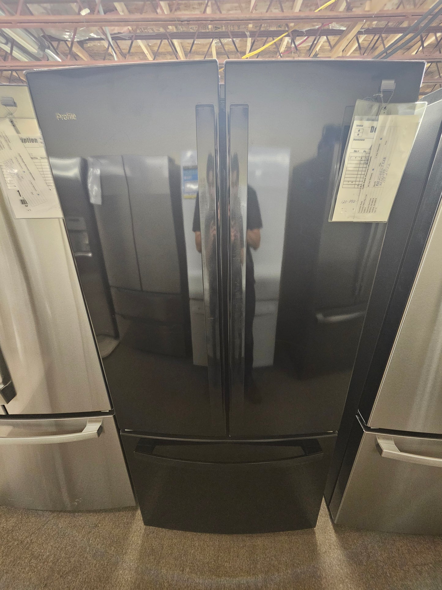 GE Profile 24.5 Cu. Ft. Energy Star French Door Refrigerator with Factory Installed Icemaker Black - PNE25NGLKBB