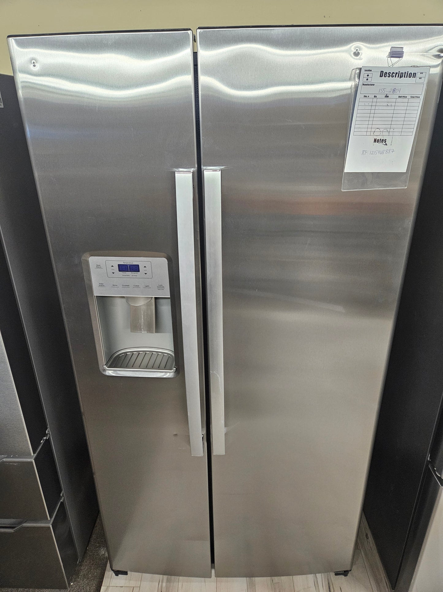 GE 21.8 Cu. Ft. Counter-Depth Side-By-Side Refrigerator Stainless Steel - GZS22IYNFS