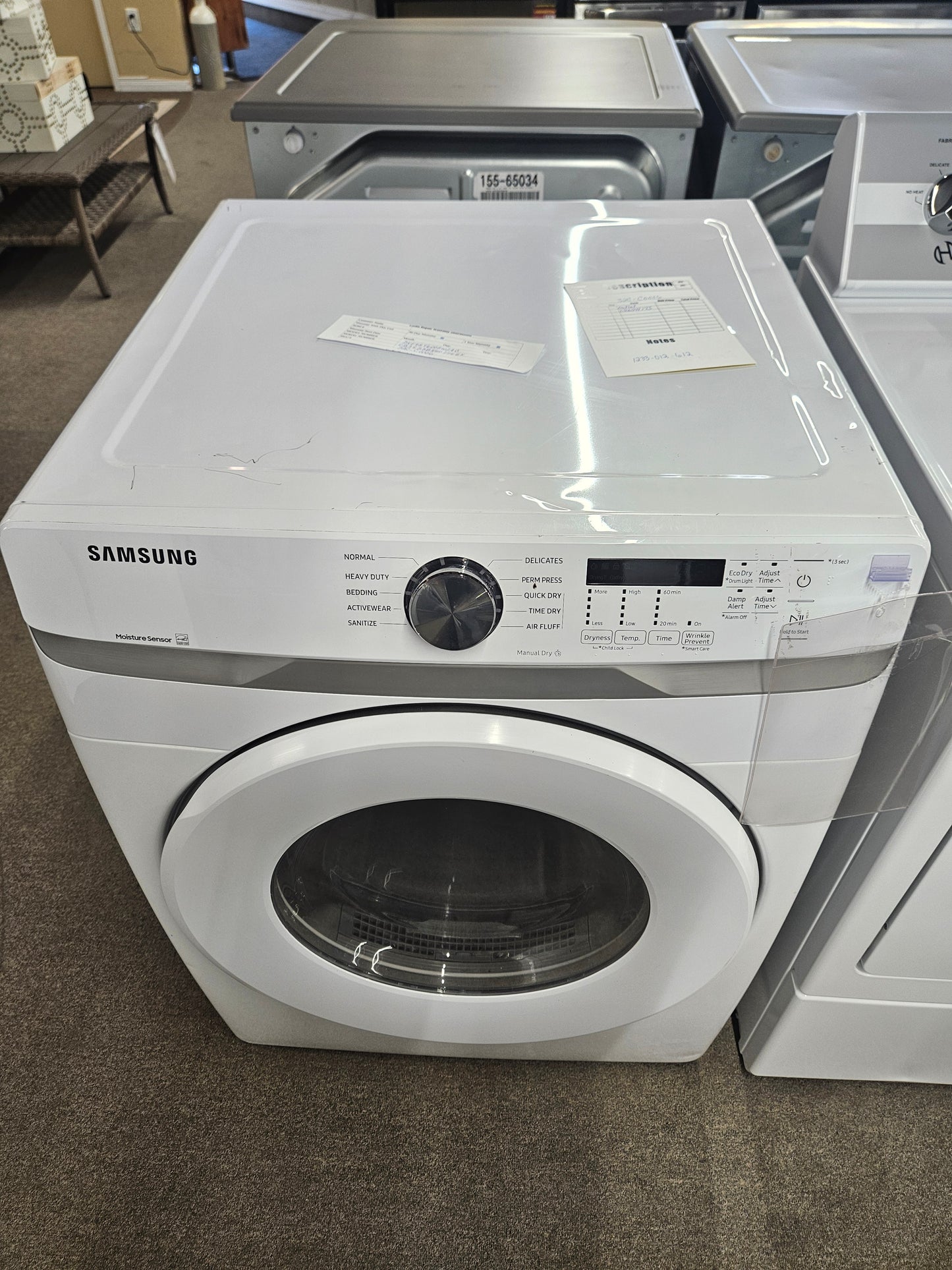 Sécheuse électrique blanche Samsung de 7,5 pi³ - DVE45T6005W